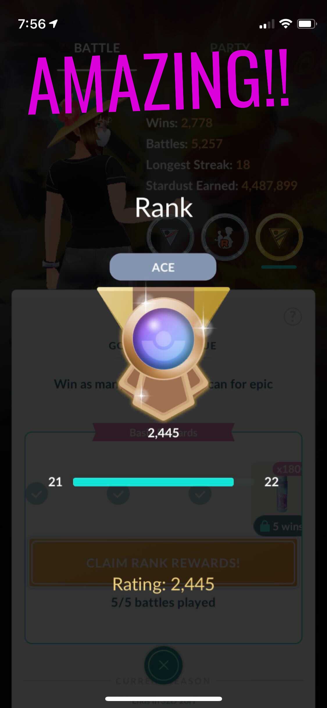 This is by far the best I’ve ever done in Pokemon Go PvP